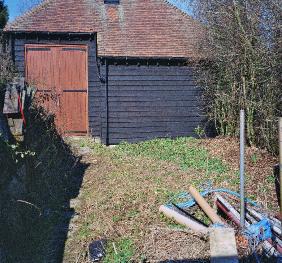 home veg 2 looking back at garage before maintence work starts picture